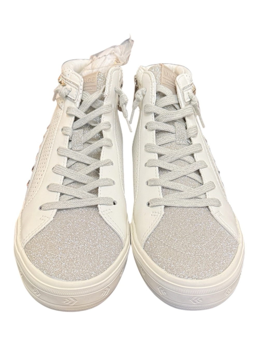 Vintage Havana GADOL HIGH 15 White Silver Multi High Top Sneakers NIB 10 or 11